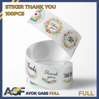 AGF COD Stiker Thank You Roll Isi 500 Pcs Stiker Terima Kasih Warna Self Adhesive Seal Label Roll St
