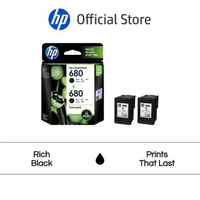 Tinta Hitam Printer HP 680 Black Ink Cartridge 2-Pack Deskjet 1115 - 1118 - 2135 - 2138 - 2675 - 267