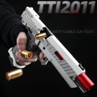 Automatic Desert Eagle 2011 Pistol Decompression Radish GunContinuous Shell Ejection Empty Hanging Revolver Toy Gun Boys Gift