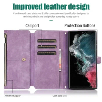 Crossbody Wallet Case for SamsungZ Fold 5 Fold 4 Fold3 Fashion Metal Snap Leather Card Holder Lanyard Phone Cover Fold 5 Fundas