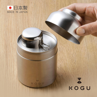 日本下村KOGU 日製18-8不鏽鋼儲豆罐(附量匙10g)