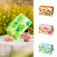 Large Capacity Colorful Cosmetic Bag Gifts Zipper Cosmetic Bags TPU Octagonal Cosmetic Bags Portable Cosmetic Storage Tool