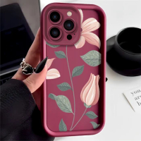 Matte Phone Case for Oneplus 8T 1+8T 8 T Luxury Soft Silicone Shockproof Case for Oneplus8T One Plus 8T 1+8 T Flower Capa