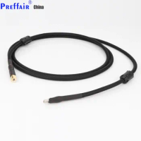Preffair HiFi USB C To B Cable USB Type C To B Audio Data Cable 5N DAC otg macbook pro Mobile Phone Thunderbolt DAC Cable
