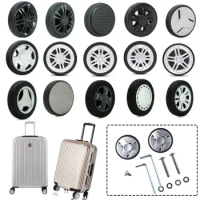 2Pcs Suitcase Parts Axles Suitcase Wheels Replacement with Screw Travel Luggage Wheels PU for Luggage with Vientiane Wheel