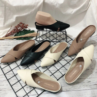 Sandal mules wanita 3cm, mules gita, sandal mules kekinian, mules mewah Sendal Shoes