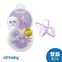 US baby 優生 矽晶 安撫奶嘴升級版(雙扁L-紫)
