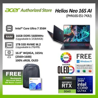 ACER Predator Helios Neo 16S AI PHN16S-I51-74JU OLED RTX5060 8GB Intel Core Ultra 7 356H 16/1TB W11 