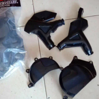 BEST ENGINE GUARD CRF 150 HITAM DAN TUTUP SAMPING MESIN DAN TUTUP
