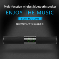 Bluetooth Speaker Subwoofer Soundbar 20W Soundbar TV Alarm Clock Display Bookshelf Speaker Column Loudspeaker TF Card USB AUX