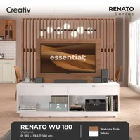 WALL UNIT ACTIV RENATO WU 180 WAHANA TEAK - WHITE