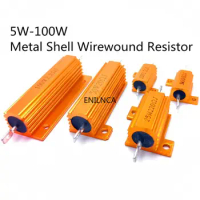 25W 50W 100W Aluminum Power Metal Shell Case Wirewound Resistor 0.01-100K 0.05 0.1 0.5 1 2 6 8 10 20 200 500 1K 10K ohm