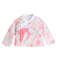 【Baby 童衣】任選 兒童外套 韓服造型側開外套 92024(粉底花朵)