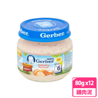 【Gerber 嘉寶】雞肉泥 80g(12罐組)