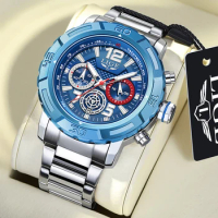 Top Brand Luxury Chronograph Quartz Watch Men Sports Watches Military Army Male Wrist Watch Clock LIGE relogio masculino