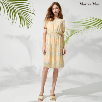 【Master Max】夏日風情腰鬆緊短袖洋裝(8311006)