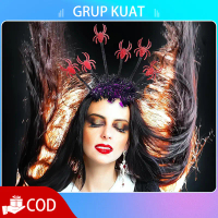 Halloween Headband Cosplay Bando Tanduk Iblis Bando Tanduk Setan Band Witch Spider Halloween Accesso