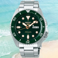 【SEIKO 精工】官方授權 5 Sports 綠水鬼機械錶 禮物(SRPD63K1/4R36-07G0G)
