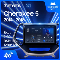TEYES X1 For Jeep Cherokee 5 KL 2014 - 2018 Car Radio Multimedia Video Player Navigation GPS Android 10 No 2din 2 din DVD