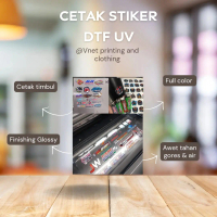 Cetak Stiker UV DTF 1 Meter A3 A4 Custom - Brand Name