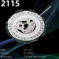 New Genuine 2115 Miyota Watch Movement Citizen Original Quartz Mouvement Automatic Movement 3 Hands Date At 3/6 watch parts