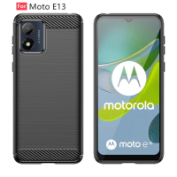 For Moto E5 E6 E7 Plus Case Cover Moto E13 E20 E30 One Zoom Carbon Fiber Silicone Bumper Back Shockproof TPU Soft Moto edge S X