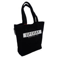 【Superdry】現貨 極簡時尚 極度乾燥 百搭黑 帆布包 手提包 托特包 包包 帆布袋 肩背袋 單肩包(托特包)