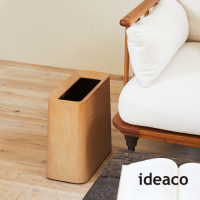 日本ideaco 橡木紋方形家用垃圾桶-11.5L
