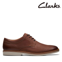 【Clarks】男鞋 Atticus LT Lace 舒適正裝休閒鞋 皮鞋(CLM72070D)