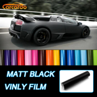 Carcardo 1.52Mx50cm Matt Black Vinyl Film Car Sticker Vinyl Wrap Matte Vinyl Car Stickers Car Wrap Matte Auto Sticker Car Vinyl