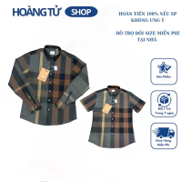 SƠMI KAKI (THÔ) KẺ NÂU VÀNG LUXURY NAM