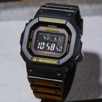 【CASIO 卡西歐】G-SHOCK 黑黃配色系列 方形電子手錶 畢業禮物(GW-B5600CY-1)
