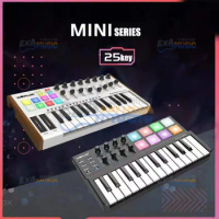 Hot WORLDE Panda MIDI Keyboard MIDI Controller Drum Pad MINI 25Key Portable USB MIDI Keyboard Controller professional Synthesize