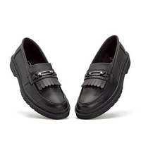 Curry Black - Sepatu Formal Pria Pantofel Loafer Kulit PU Kerja Resmi Kantor Kuliah Kondangan 43 CUR
