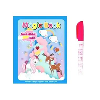 Buku Gambar Pena Air Ajaib / Buku Mewarnai / Magic Water Book Ajaib Dengan Spidol Air Unicorn
