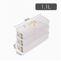 (3個裝)塑膠食物盒密封盒保鮮盒收納盒 1856款(1.1L麵條款)