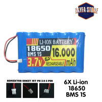 Baterai CCTV PANEL SURYA / Baterai Speaker 6X 18650 16000mAh 3,7-5V SOKET PH 2.0 2 PIN