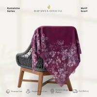 𝐃𝐀𝐅𝐀𝐍𝐘𝐀 - Rumaisha Series Jilbab Motif Floral Kerudung Segi Empat Hijab Scarf bahan Voal Laser Cut T