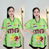 เสื้อคอเหลี่ยม ลายการ์ตูน (ผู้หญิง/ผู้ชาย) ไม่มีกางเกง ชุด (4) ขนาด U6 XXS ถึง 6XL