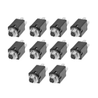 10pcs 6.35mm Audio Plug Sockets PJ-612 3-Pin Connector With Screw Nut Dropship