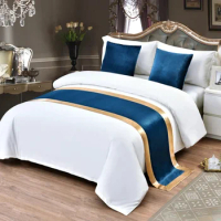 Simple Modern Household Bed Flag New Wedding Bedroom Hotel Bed Bed Runner Patterned Bed Tail Scarf Bed Cover