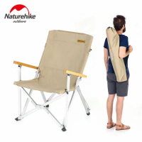 Naturehike Outdoor Camping Travel Hiking Portable Small Folding Storage Chair Aluminum Picnic Fishing Backrest Chair Nature Hike