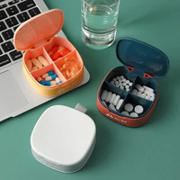 Medicine Box Portable Sub-packed Small Mini Medicine Box 7-day Small Box Sub-packed Pill Box Storage Storage Containers