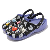 【Crocs】涼拖鞋 Classic BT21 Clog 男鞋 女鞋 紫黑 BT21 防彈少年團 卡駱馳(2079670C4)