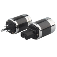 HiFi Audio Adapter Furutech FI50 Rhodium Plated US &amp; EU AC Power Plug &amp; IEC Connector