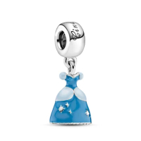 925 Sterling Silver Charm disney Herocross Cinderella Pendant Fit original Pandora Bracelets Princess Beads for Women gift