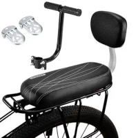 Rear Mount Bike Seat Bike Kids Seat Wide Child Bike Seat Back Safety Armrest Handrail Feet Pedals For Kids Bike Seat Carrier