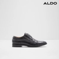 【ALDO】CORTLEYFLEX-經典質感綁帶皮革紳士鞋-男鞋(黑色)