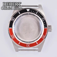 DEBERT 40mm NH35a Sapphire crystal Watch Case fit Seiko NH35 NH36 Automatic Movement Black Chapter ring Case Watches Accessories