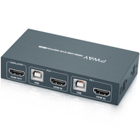 2416พอร์ต Hdmi USB Kvm Switch 4K HD 2เอาต์พุต2คอมพิวเตอร์4จอภาพ Thunderbolt DP DVI สำหรับ Xiao Mi Mi กล่อง PS43ทีวี